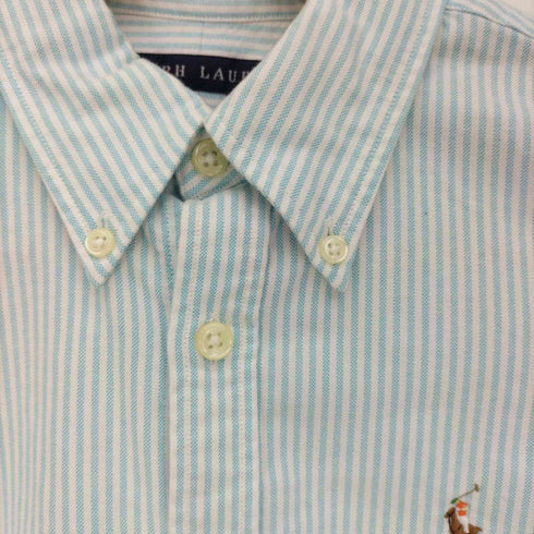 ラルフローレン RALPH LAUREN ポニー 刺繍 ストライプ 7分袖 シャツ レディース 7