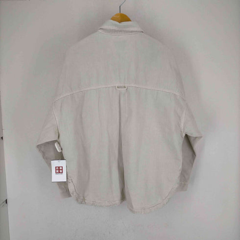 ザラ ZARA ホワイトデニムシャツ レディース import:L