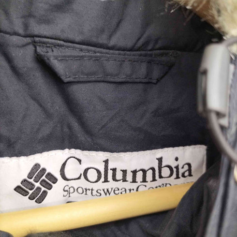 コロンビア Columbia 裏地総柄 フードファー ナイロン マウンテンパーカー レディース import:L