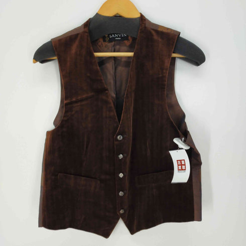 ランバン パリ LANVIN PARIS 3ピース セットアップ ベロア調 テーラードジャケット ジレ スラックスパンツ メンズ
