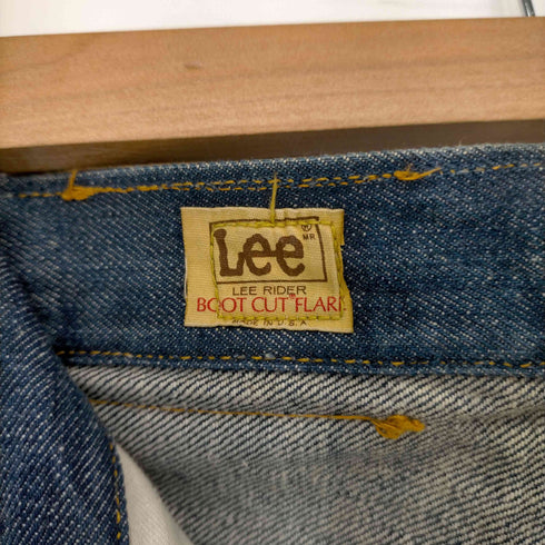 リー Lee 70-80S USA製 白タグ ブーツカット フレアデニムパンツ TALONジップ レディース