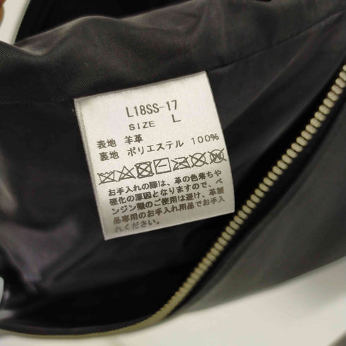 リドム LIDnM 18SS ラムレザーシングルライダースジャケット メンズ JPN:L