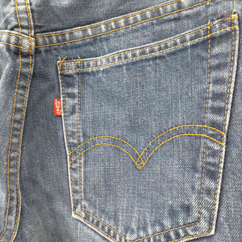 リーバイス Levis 80S ボタン裏553刻印 501 42TALON 黒カン デニムパンツ レディース 28×36