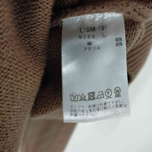 リドム LIDnM 18AW スリットタートルネックセーター メンズ JPN:L