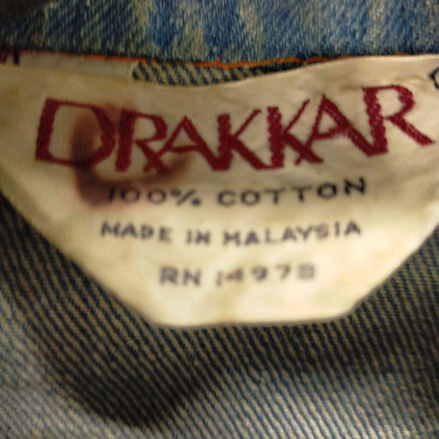 ドラッカー DRAKKAR スタンドカラー ボックスデニムジャケット メンズ JPN:S