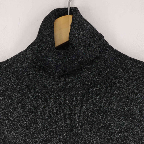 ザラ ZARA METALLIC THREAD KNIT DRESS タートルネックラメニットドレス レディース JPN:M