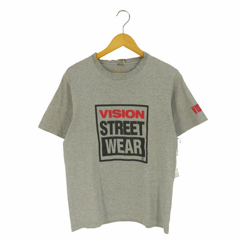 ヴィジョンストリートウェア VISION STREET WEAR ダブルステッチ フロントロゴプリント クルーネックTシャツ メンズ import:M