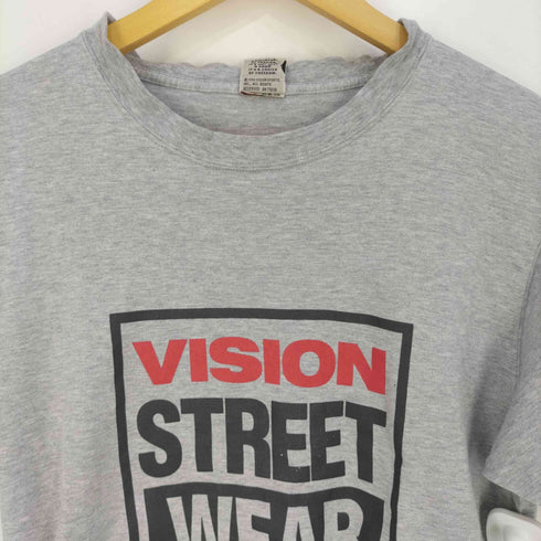 ヴィジョンストリートウェア VISION STREET WEAR ダブルステッチ フロントロゴプリント クルーネックTシャツ メンズ import:M