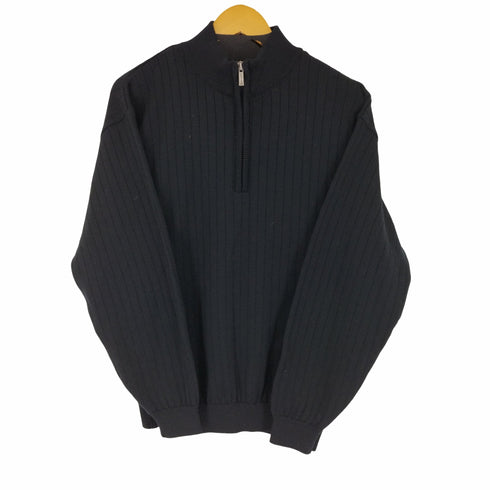 バーバリーゴルフ BURBERRY GOLF ハーフジップ ウールニット メンズ JPN:M