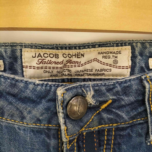 ヤコブコーエン JACOB COHEN イタリア製 ハラコロゴパッチ ボタンフライデニムパンツ メンズ 31