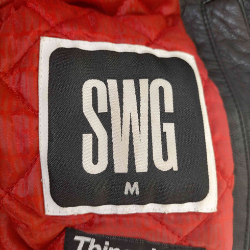 スワッガー SWAGGER LEATHER FLIGHT JACKET メンズ import:M