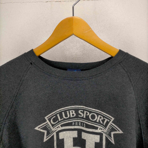 ダニエルエシュテル DANIEL HECHTER フロッキープリントラグランスリーブスウェット レディース JPN:L