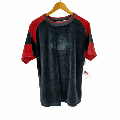 プーマ PUMA ベロア ロゴ立体プリントS/Sカットソー メンズ JPN:XL