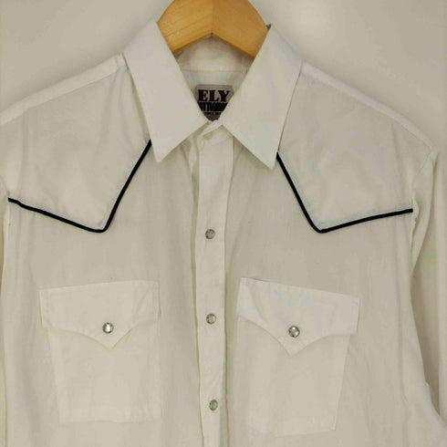 エリーキャトルマン ELY CATTLEMAN パイピングステッチ スナップボタン ウエスタンシャツ メンズ import:M
