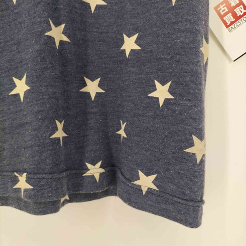 オルタナティブアース ALTERNATIVE EARTH レーヨン混 星柄 リンガーTシャツ メンズ import:S