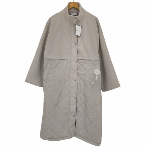 シェリーアイランド SHELLY island フェイクウール×キルトロングコート レディース JPN:M