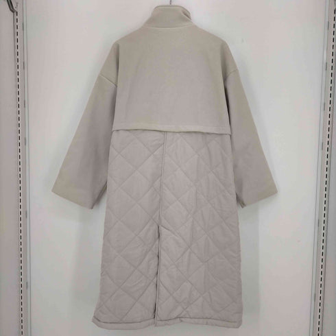 シェリーアイランド SHELLY island フェイクウール×キルトロングコート レディース JPN:M