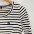 バーバリーロンドンブルーレーベル BURBERRY LONDON BLUE LABEL ロゴ刺繍 ボーダーUネックTシャツ レディース JPN:38