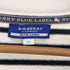 バーバリーロンドンブルーレーベル BURBERRY LONDON BLUE LABEL ロゴ刺繍 ボーダーUネックTシャツ レディース JPN:38