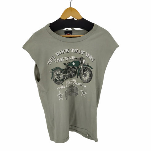 ハーレーダヴィットソン HARLEY DAVIDSON 90s 両面プリントノースリーブカットソー メンズ