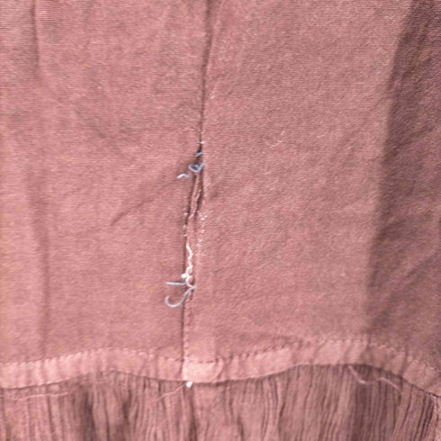 M.P.H ベロア切替 刺繍デザイン ギャザーマキシワンピース レディース JPN:M