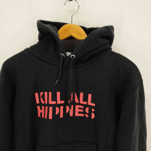 シュート SHOOT 00S KILL ALL HIPPIES プリントフーディ― メンズ import:M