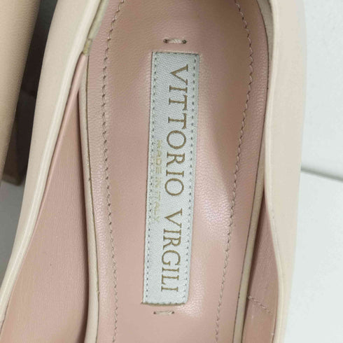 ヴィットリオヴィルジリ VITTORIO VIRGILI ポインテッドトゥ レザーパンプス レディース 40