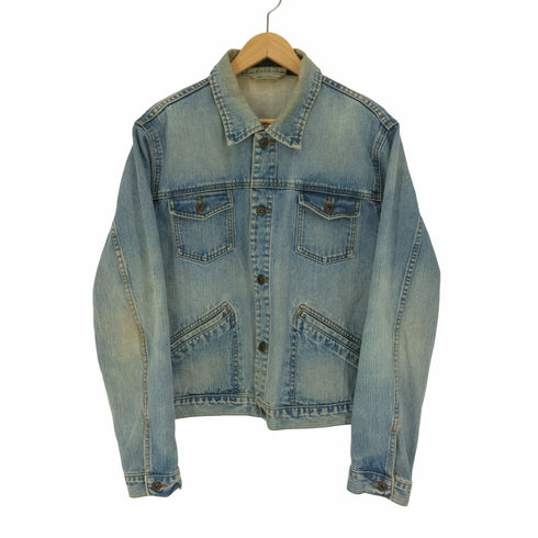 ジェイクルー J.CREW 00S 金文字タグ 4P ドーナツボタン デニム ジャケット メンズ import:L