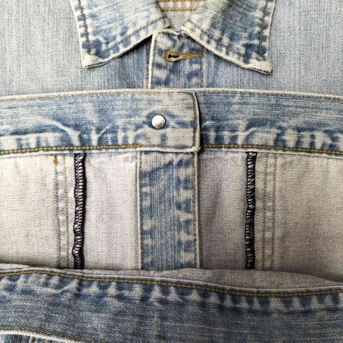ジェイクルー J.CREW 00S 金文字タグ 4P ドーナツボタン デニム ジャケット メンズ import:L