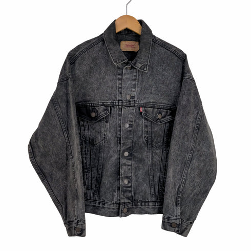 リーバイス Levis 90S USA製 ボタン裏刻印527 70507 0253 アシッドウォッシュ ブラックデニム トラッカー ジャケット メンズ import:M