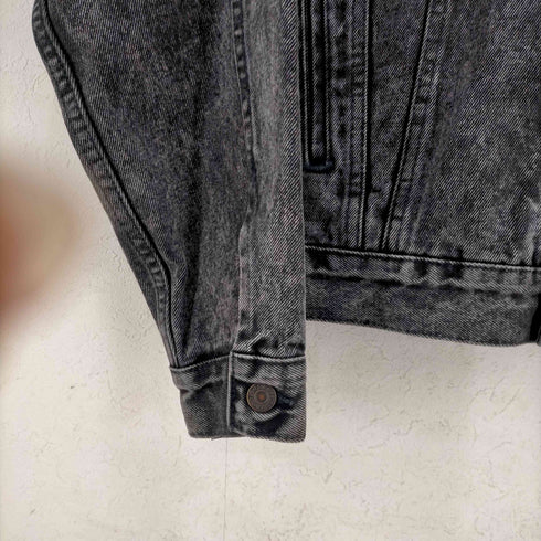 リーバイス Levis 90S USA製 ボタン裏刻印527 70507 0253 アシッドウォッシュ ブラックデニム トラッカー ジャケット メンズ import:M