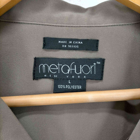metafuori ストライプポリ開襟シャツ メンズ JPN:L