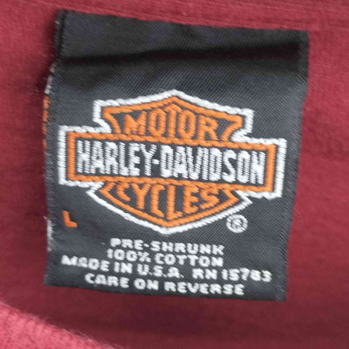ハーレーダヴィットソン HARLEY DAVIDSON 00S 両面プリント クルーネックカットソー メンズ JPN:L