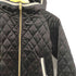 フーデットキルティングブルゾン ベロア調 レディース