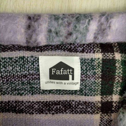 ファーファット FAFATT タータンチェック シャギーカーディガン レディース