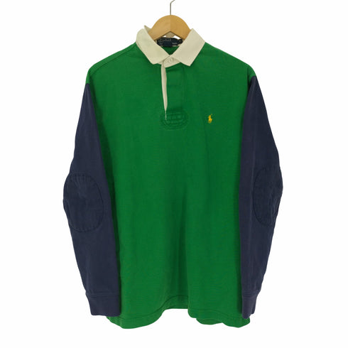 ポロバイラルフローレン Polo by RALPH LAUREN ポニー 刺繍 スリーブ 切替 No6 ラガーシャツ メンズ import:M