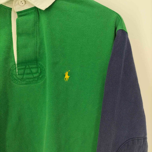 ポロバイラルフローレン Polo by RALPH LAUREN ポニー 刺繍 スリーブ 切替 No6 ラガーシャツ メンズ import:M