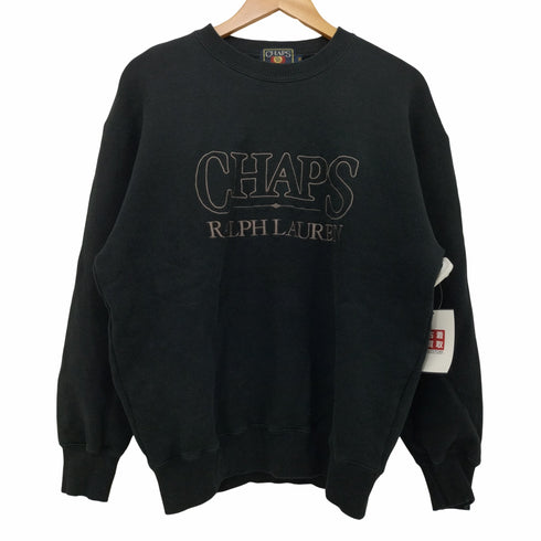 チャップスラルフローレン CHAPS RALPH LAUREN 80-90s ロゴ刺繍 クルーネックスウェット メンズ import:M
