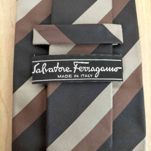 サルヴァトーレフェラガモ Salvatore Ferragamo レジメンタルストライプ ネクタイ メンズ