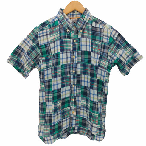 コロンビアスポーツウェア Columbia Sportswear チェック柄 BD パッチワーク S/S シャツ メンズ import:L