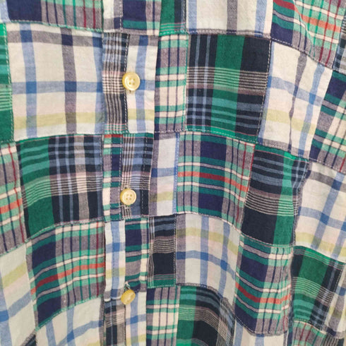 コロンビアスポーツウェア Columbia Sportswear チェック柄 BD パッチワーク S/S シャツ メンズ import:L