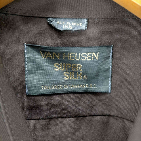 ヴァンヒューゼン VAN HEUSEN 70~80S SUPER SILK 半袖シャツ 襟芯 メンズ 15 1/2