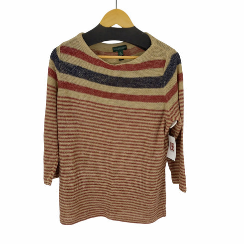 ローレンラルフローレン LAUREN RALPH LAUREN コットンリネンボーダーカットソー レディース JPN:XL