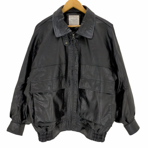 フリークスストア FREAKS STORE 23AW フェイクレザー ブルゾンジャケット メンズ FREE