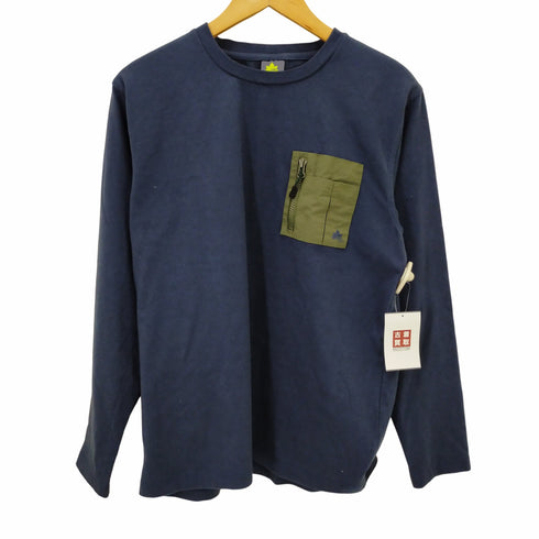 ロゴス LOGOS ジップポケット 長袖 Tシャツ メンズ LL