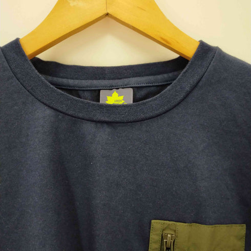 ロゴス LOGOS ジップポケット 長袖 Tシャツ メンズ LL