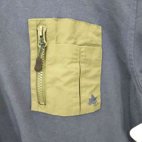 ロゴス LOGOS ジップポケット 長袖 Tシャツ メンズ LL