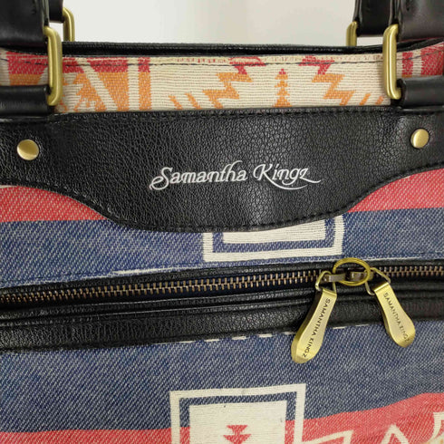 サマンサキングズ SAMANTHA KINGZ ネイティブ柄トートバッグ レザーコンビ オルテガ メンズ ONE SIZE
