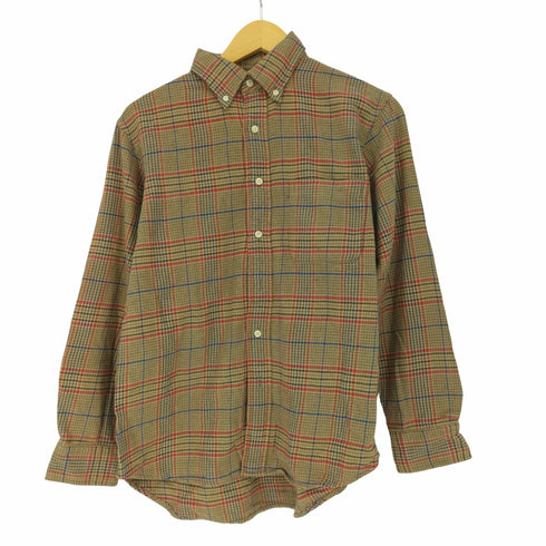 ランズエンド LANDS END エルボーパッチ チェック ネルシャツ メンズ import:M