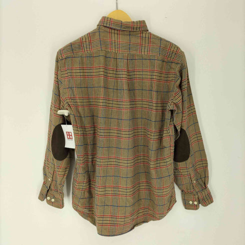 ランズエンド LANDS END エルボーパッチ チェック ネルシャツ メンズ import:M